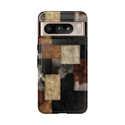 Cowhide Patchwork Tough Case