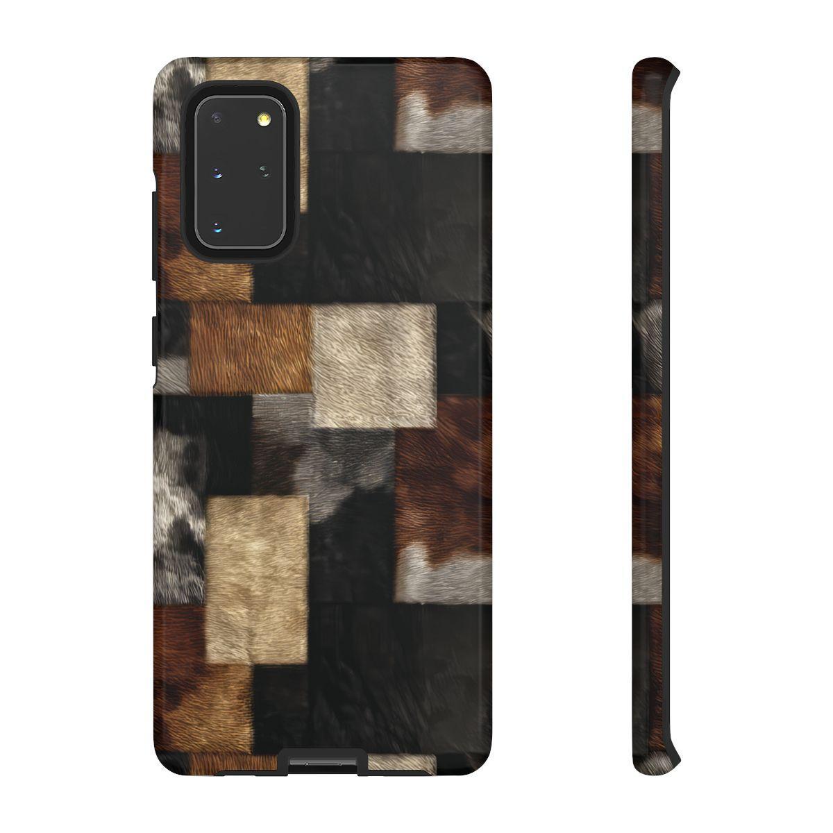 Cowhide Patchwork Tough Case