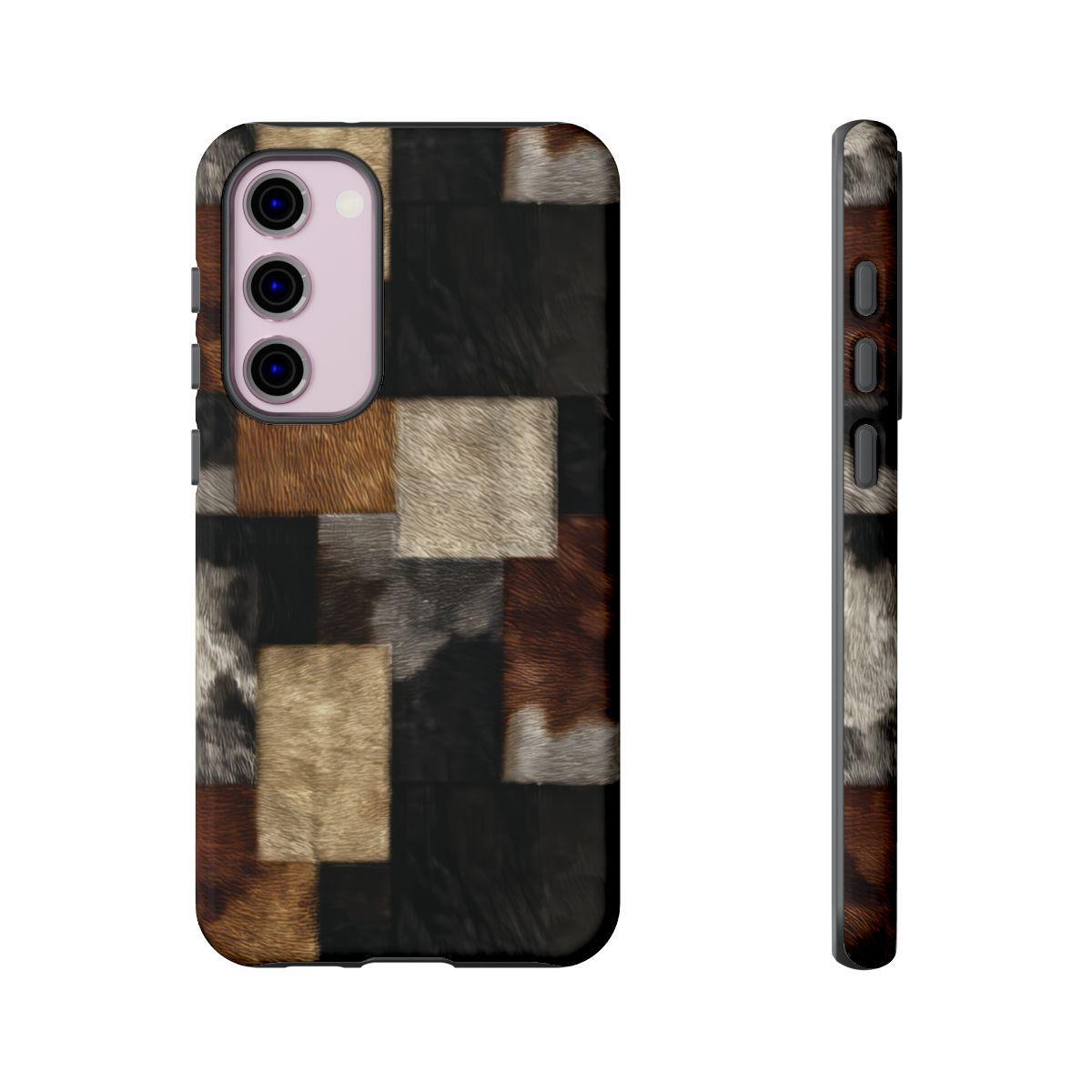 Cowhide Patchwork Tough Case