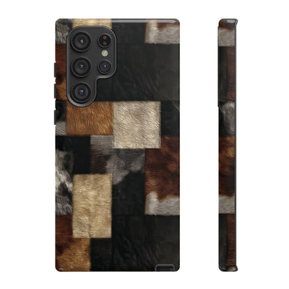 Cowhide Patchwork Tough Case