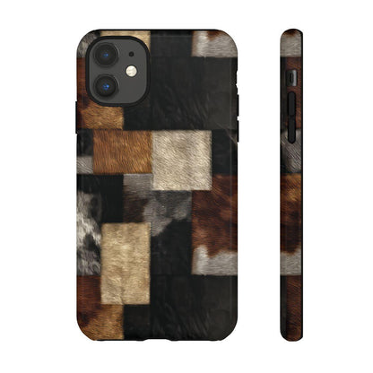 Cowhide Patchwork Tough Case