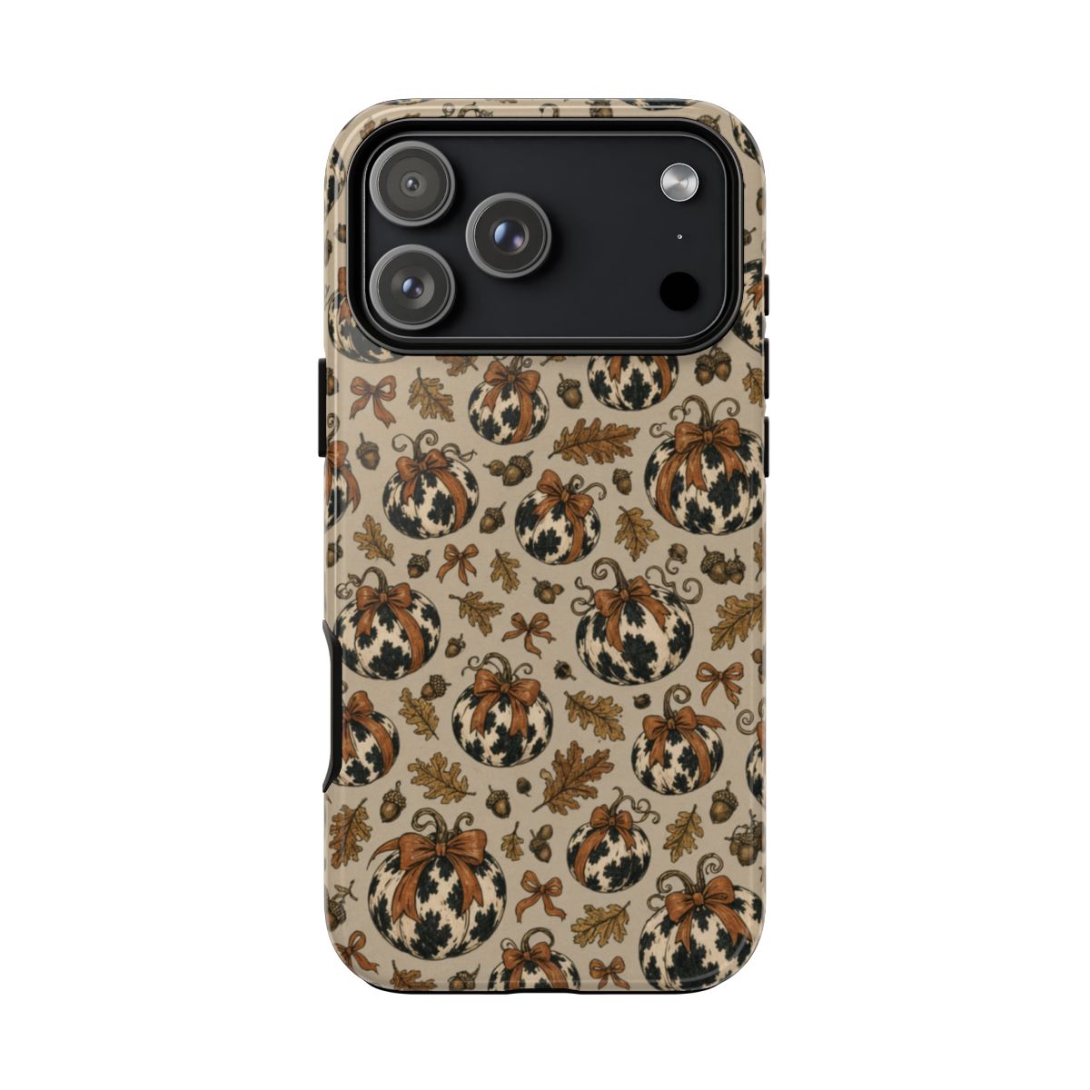 Cowhide Pumpkin Bows Tough Case - iPhone 18 Pro Max