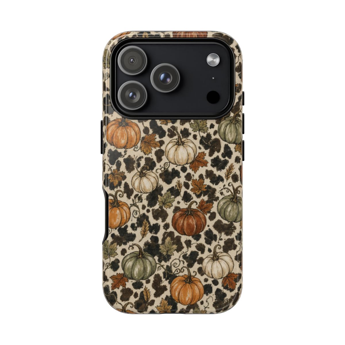 Cowhide Pumpkin Patch Tough Case - iPhone 18 Pro