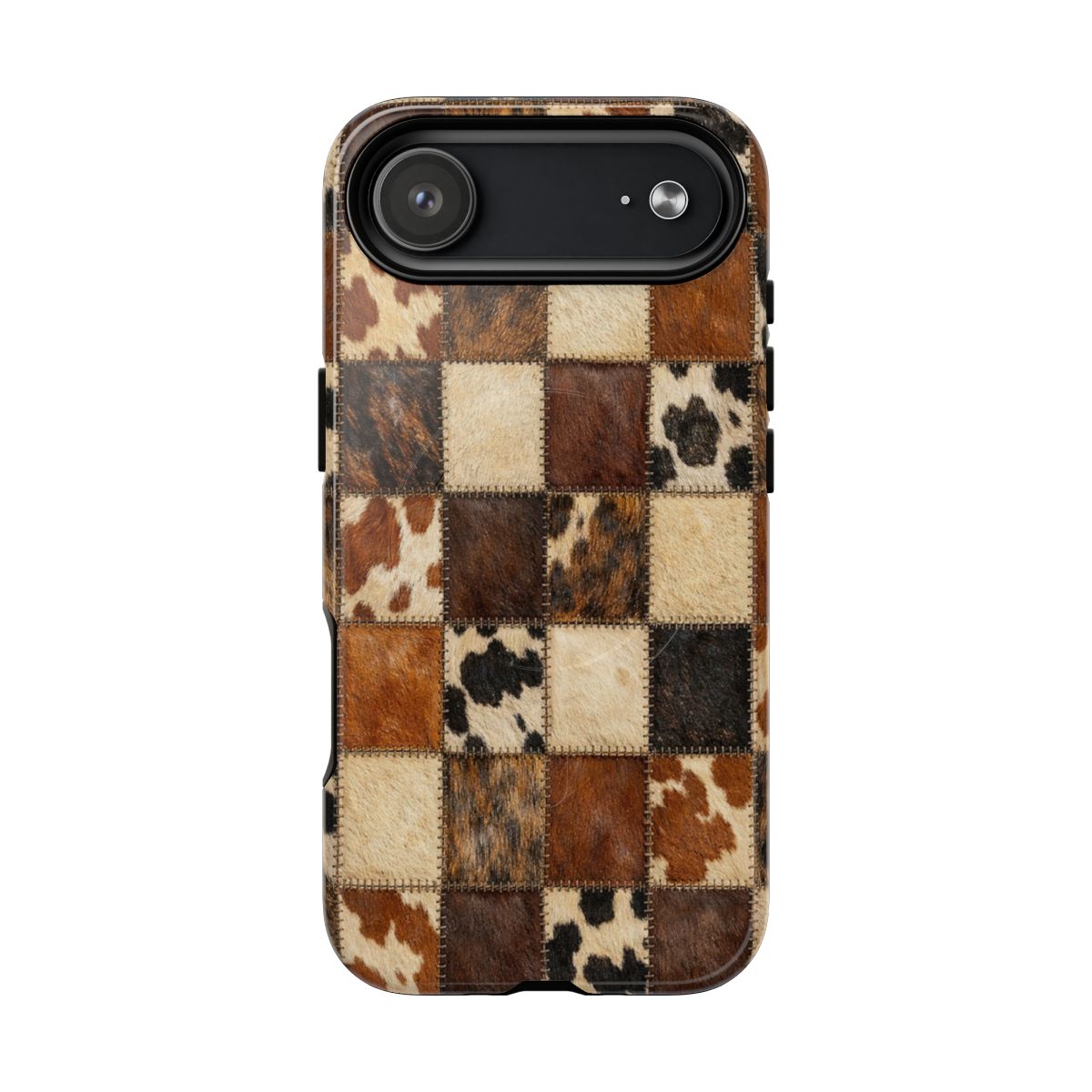 Cowhide Quilt Magnetic Case