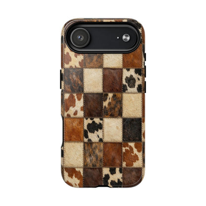 Cowhide Quilt Magnetic Case