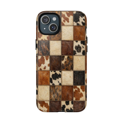 Cowhide Quilt Magnetic Case
