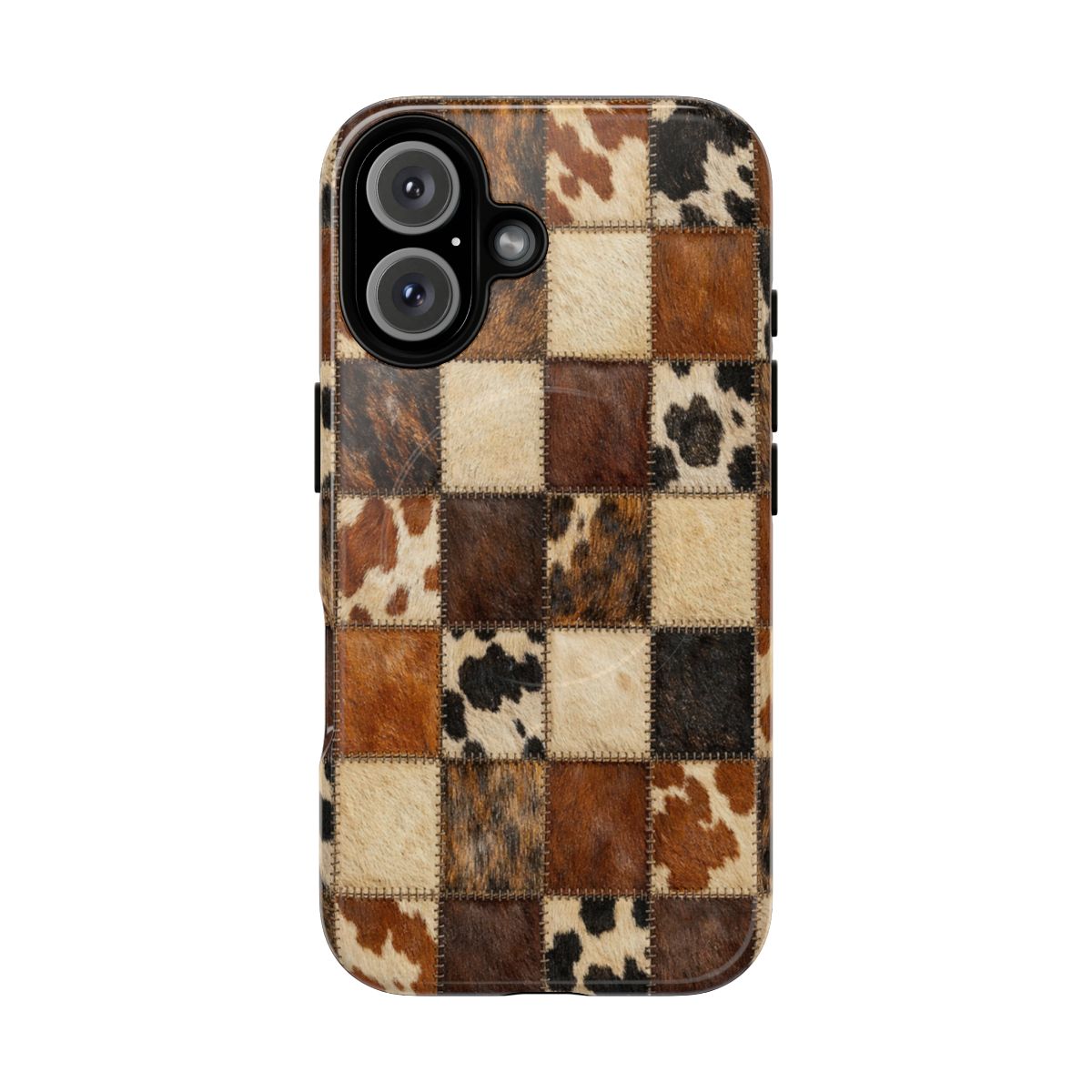 Cowhide Quilt Magnetic Case