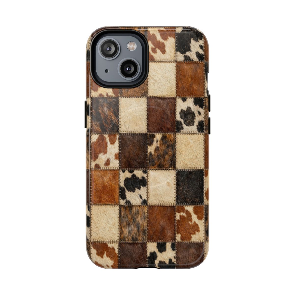 Cowhide Quilt Magnetic Case