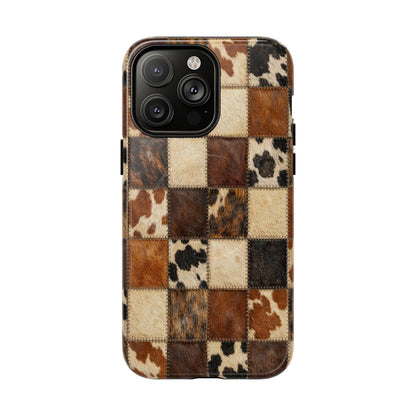 Cowhide Quilt Magnetic Case