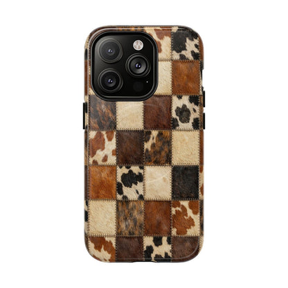 Cowhide Quilt Magnetic Case