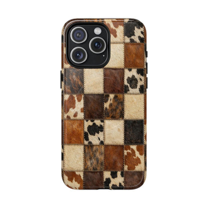 Cowhide Quilt Magnetic Case