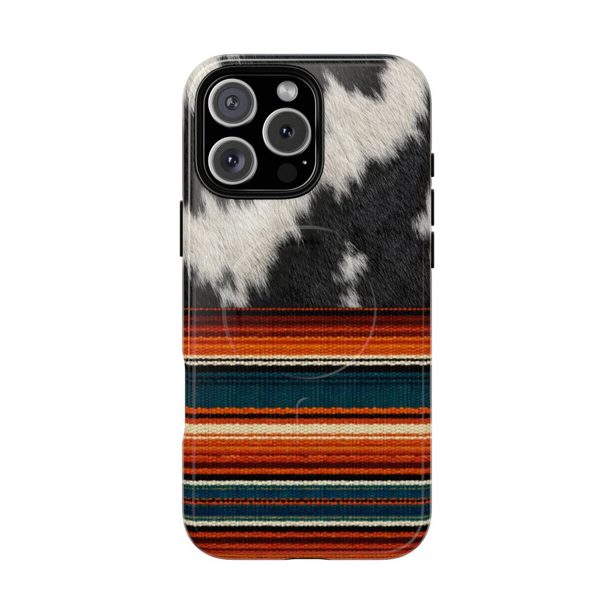 Cowhide + Serape Stripe Magnetic Case
