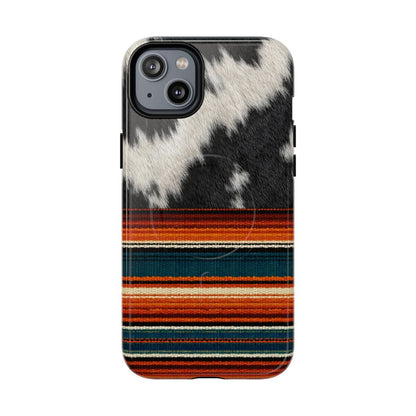 Cowhide + Serape Stripe Magnetic Case