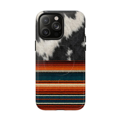 Cowhide + Serape Stripe Magnetic Case
