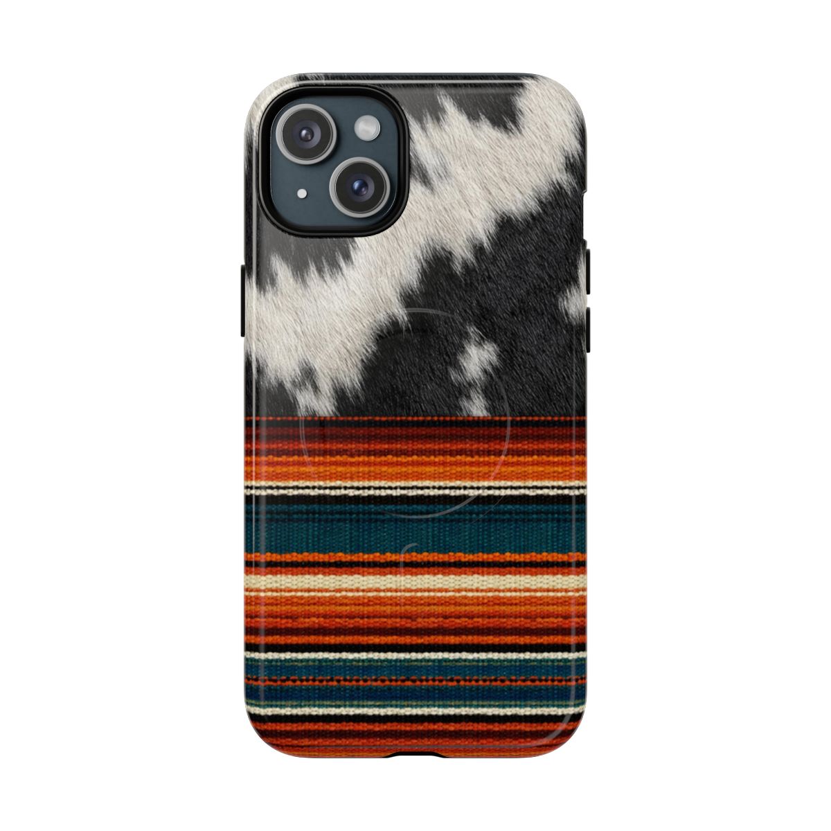 Cowhide + Serape Stripe Magnetic Case