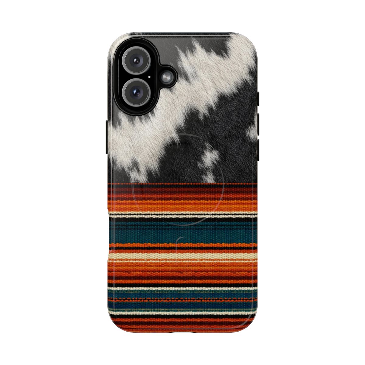 Cowhide + Serape Stripe Magnetic Case