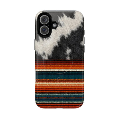 Cowhide + Serape Stripe Magnetic Case