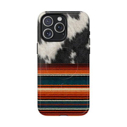 Cowhide + Serape Stripe Magnetic Case