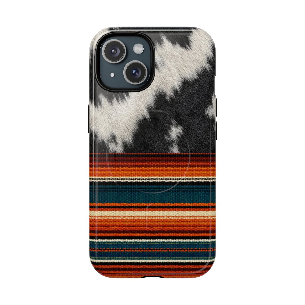 Cowhide + Serape Stripe Magnetic Case