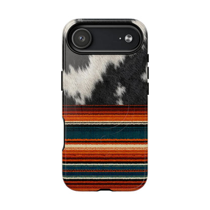 Cowhide + Serape Stripe Magnetic Case