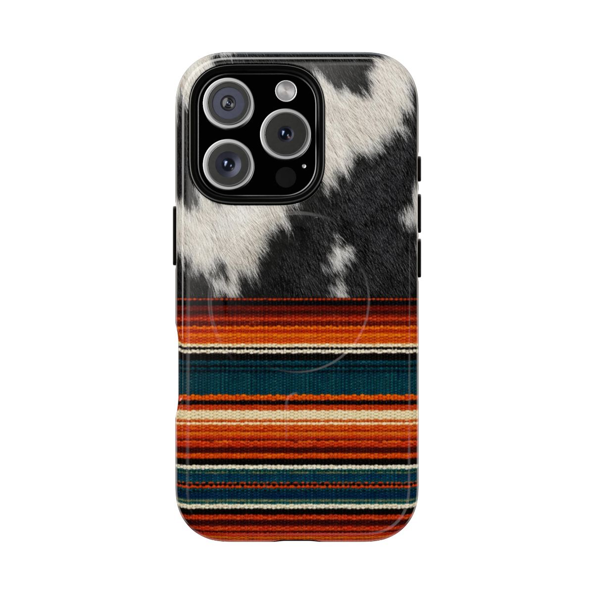 Cowhide + Serape Stripe Magnetic Case