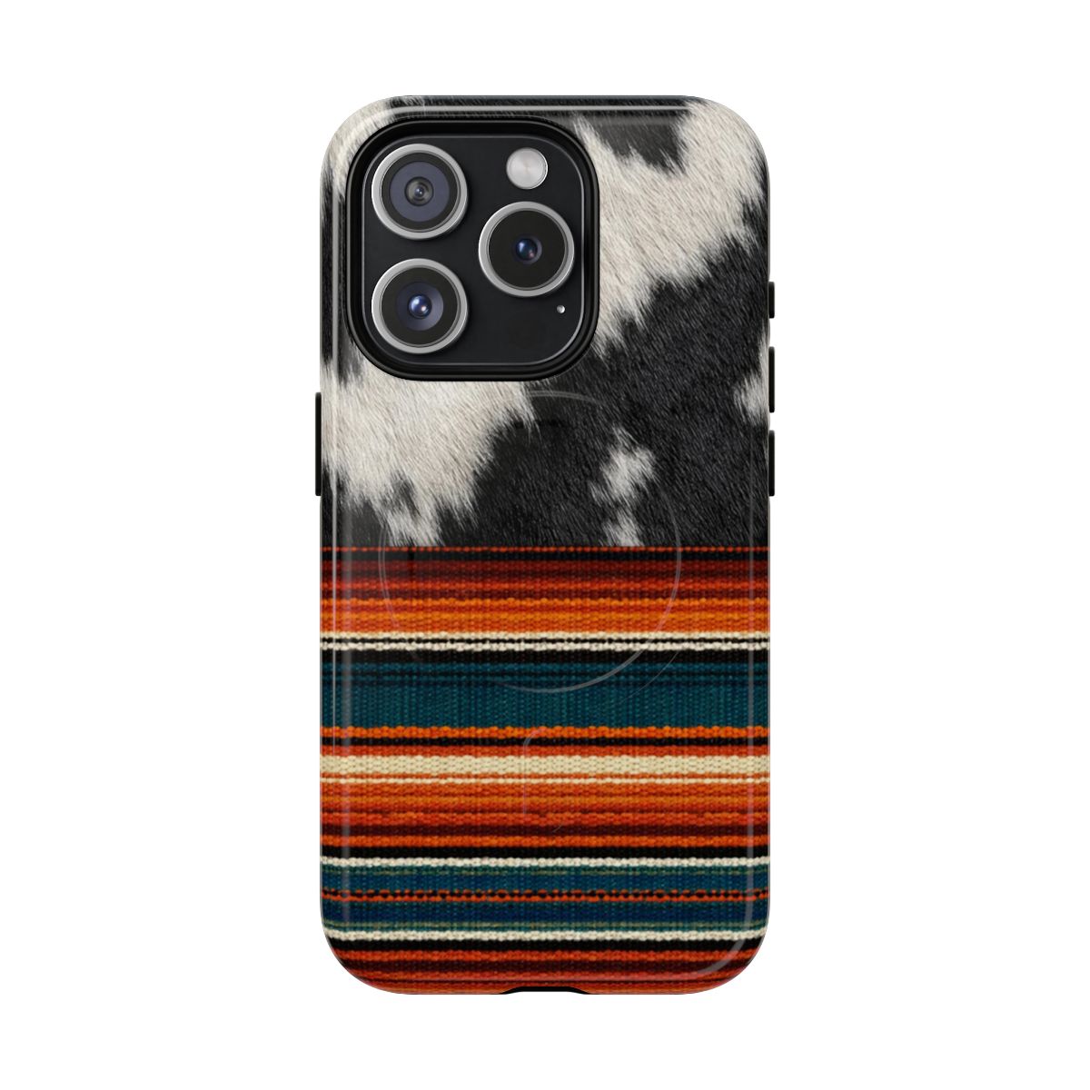 Cowhide + Serape Stripe Magnetic Case