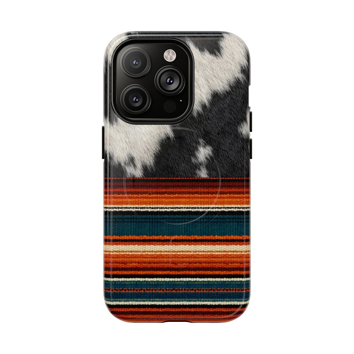 Cowhide + Serape Stripe Magnetic Case