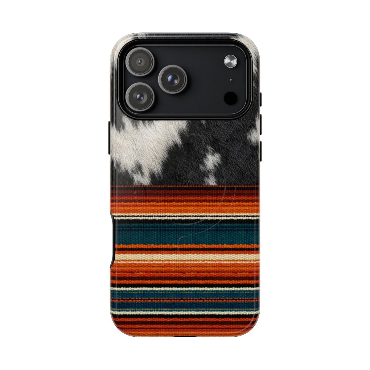 Cowhide + Serape Stripe Magnetic Case