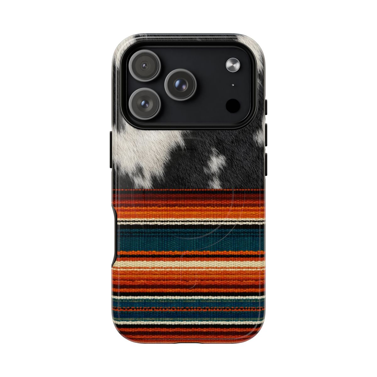 Cowhide + Serape Stripe Magnetic Case