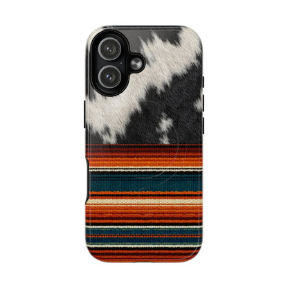 Cowhide + Serape Stripe Magnetic Case