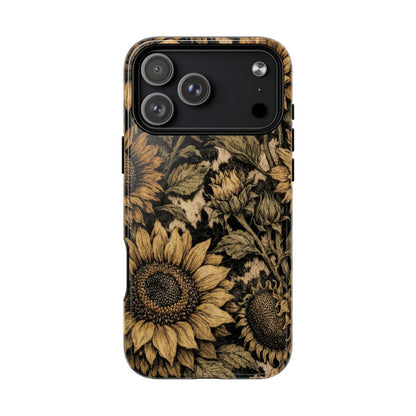 Cowhide Sunflowers Magnetic Case - iPhone 18 Pro Max
