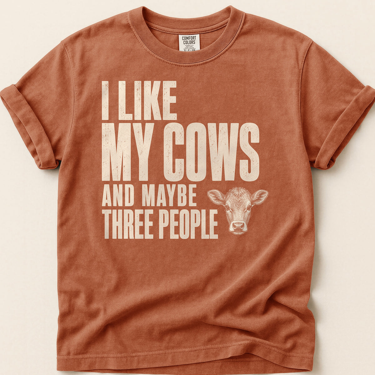 Cows And Three People T-shirt on Yam