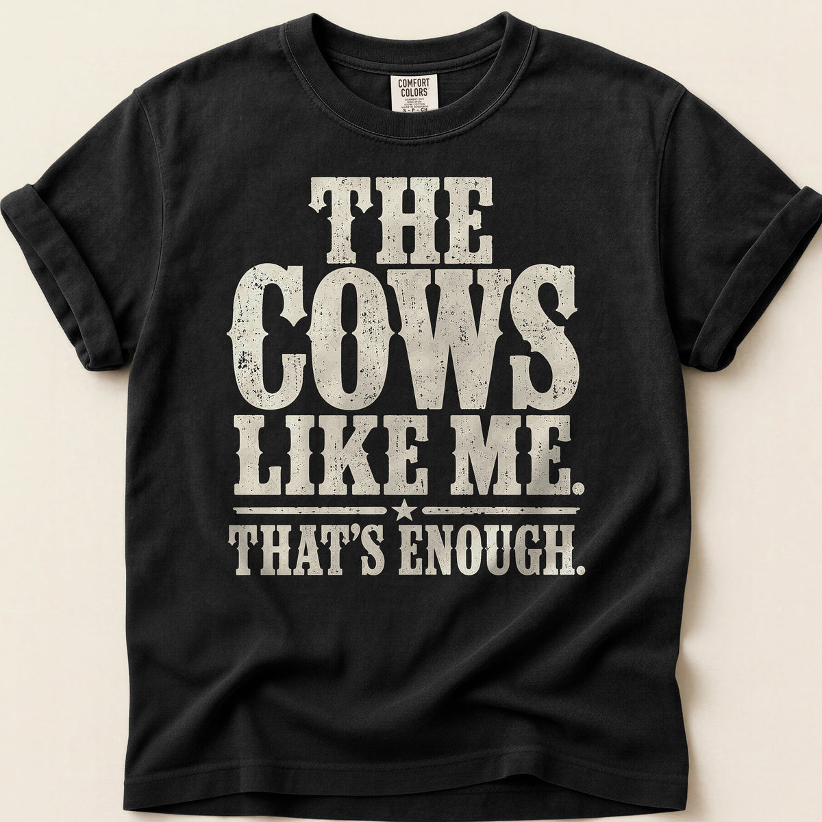 Cows Like Me T-shirt on Black