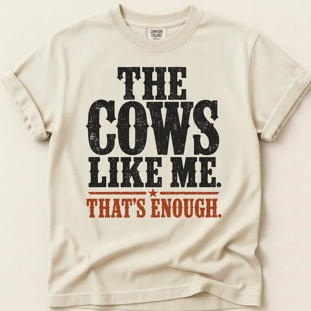 Cows Like Me T-shirt on Ivory
