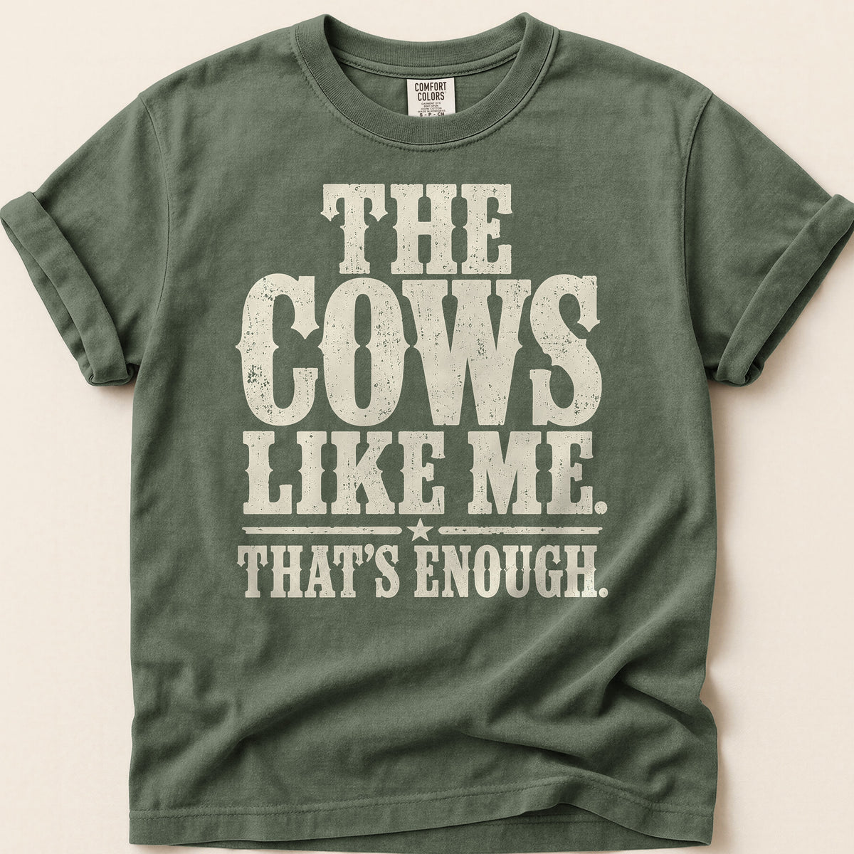 Cows Like Me T-shirt on Moss