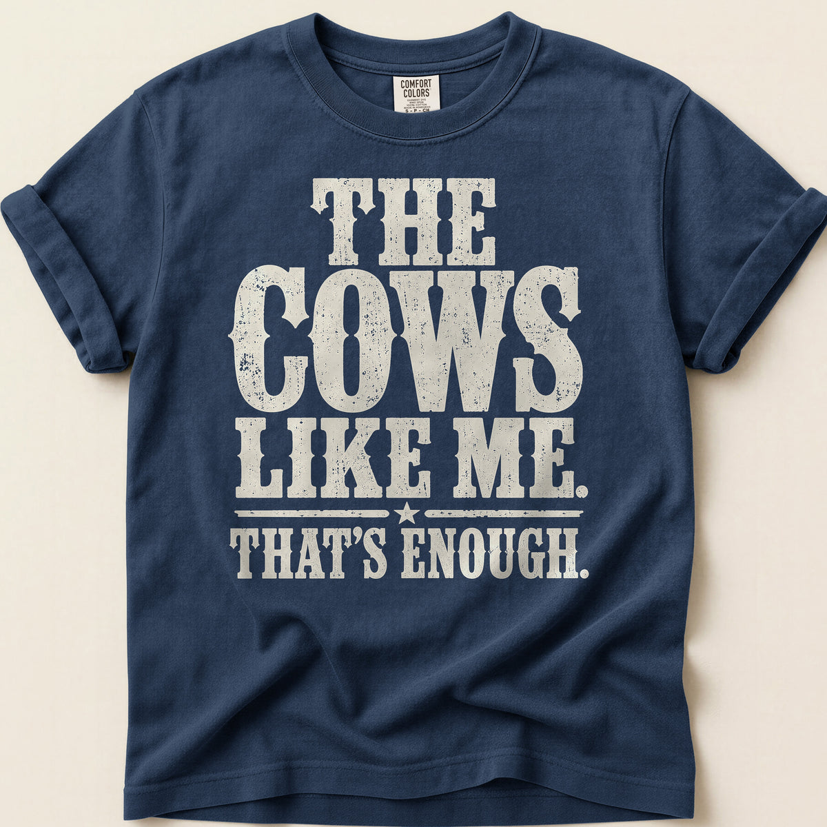 Cows Like Me T-shirt on Navy