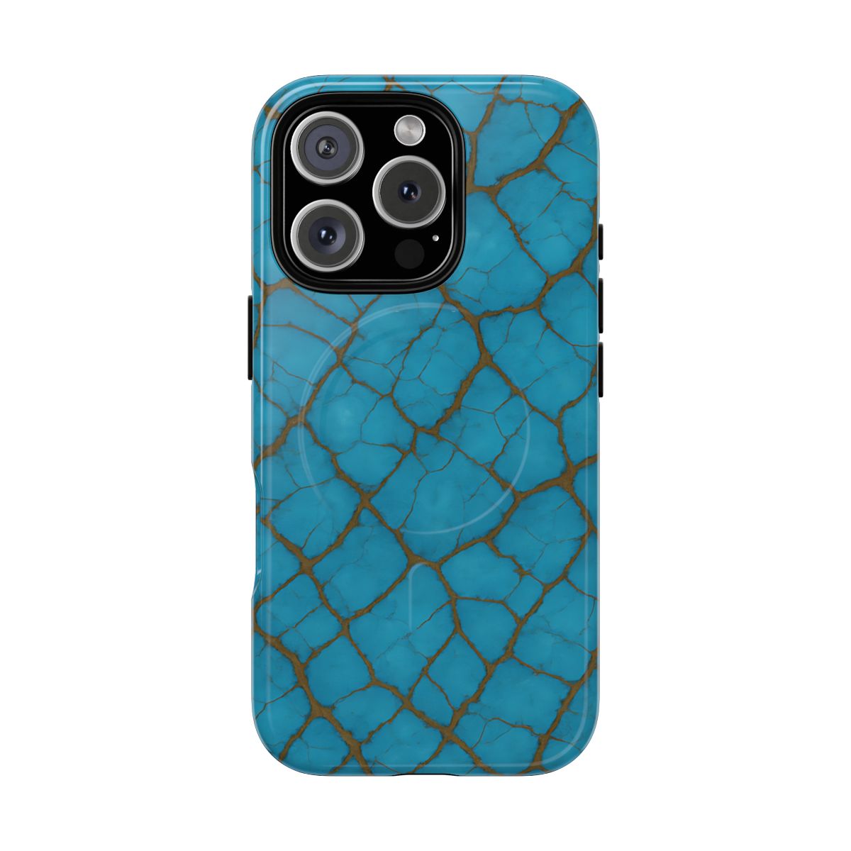 Cracked Turquoise Magnetic Case