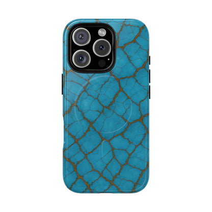Cracked Turquoise Magnetic Case