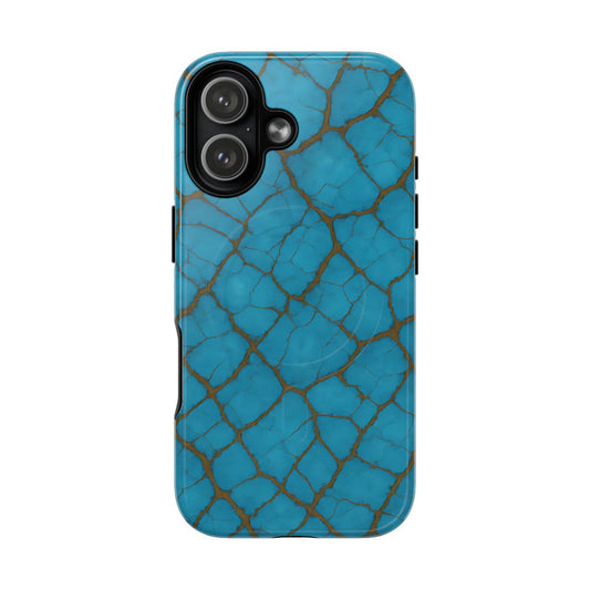Cracked Turquoise Magnetic Case
