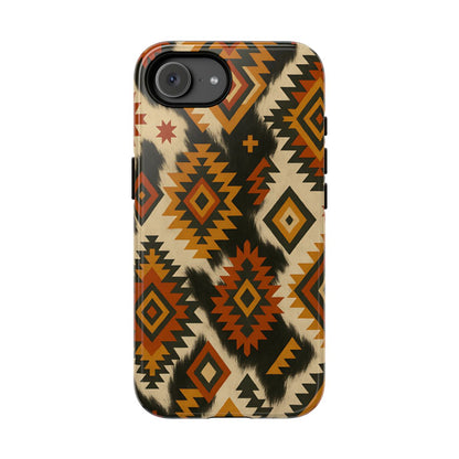 Desert Aztec + Cowhide Tough Case - iPhone 16e