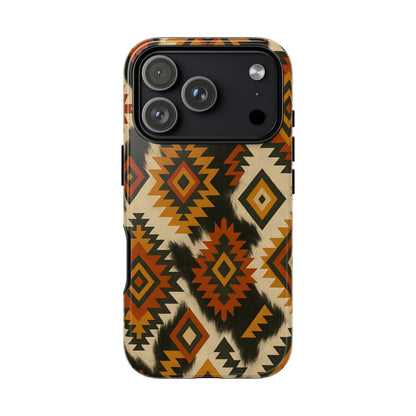 Desert Aztec + Cowhide Tough Case - iPhone 18 Pro