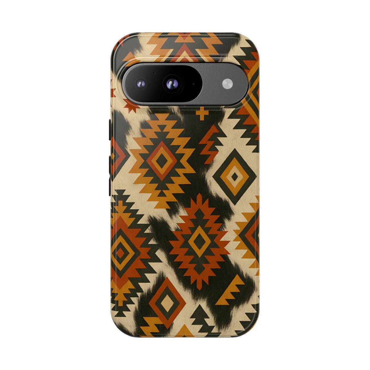Desert Aztec + Cowhide Tough Case