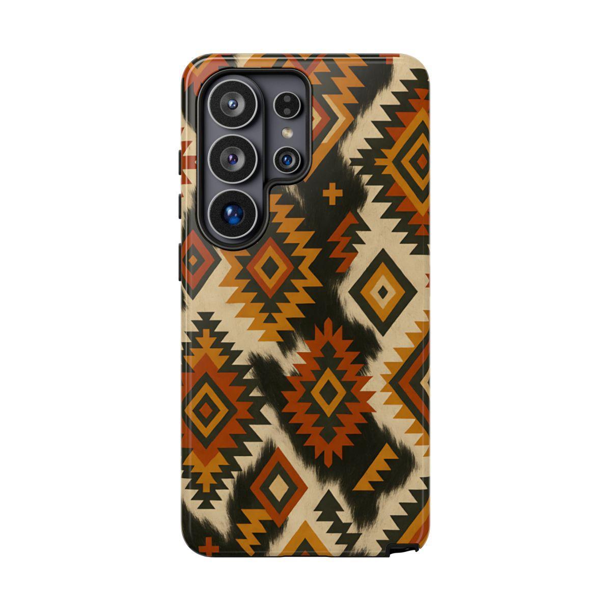 Desert Aztec + Cowhide Tough Case