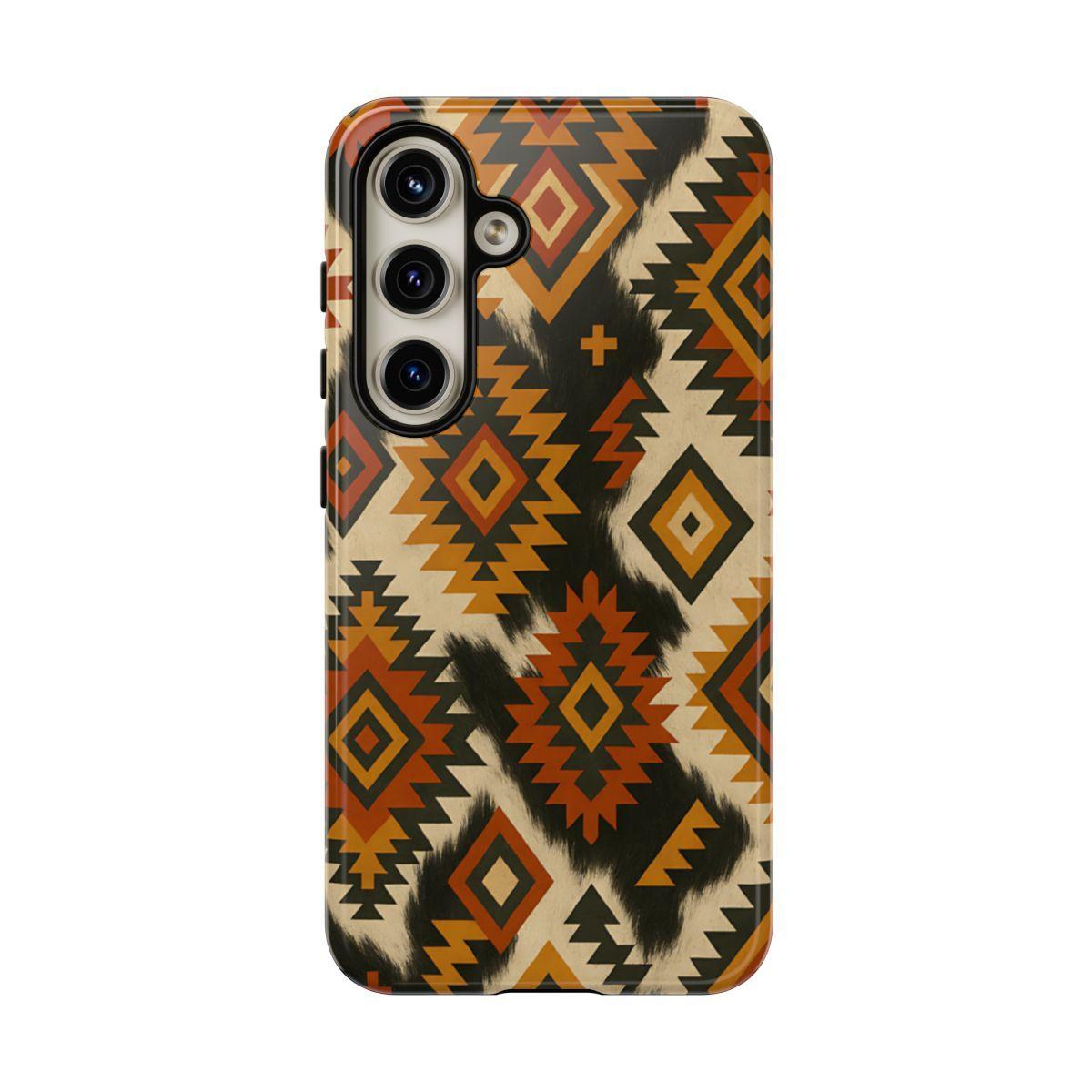 Desert Aztec + Cowhide Tough Case