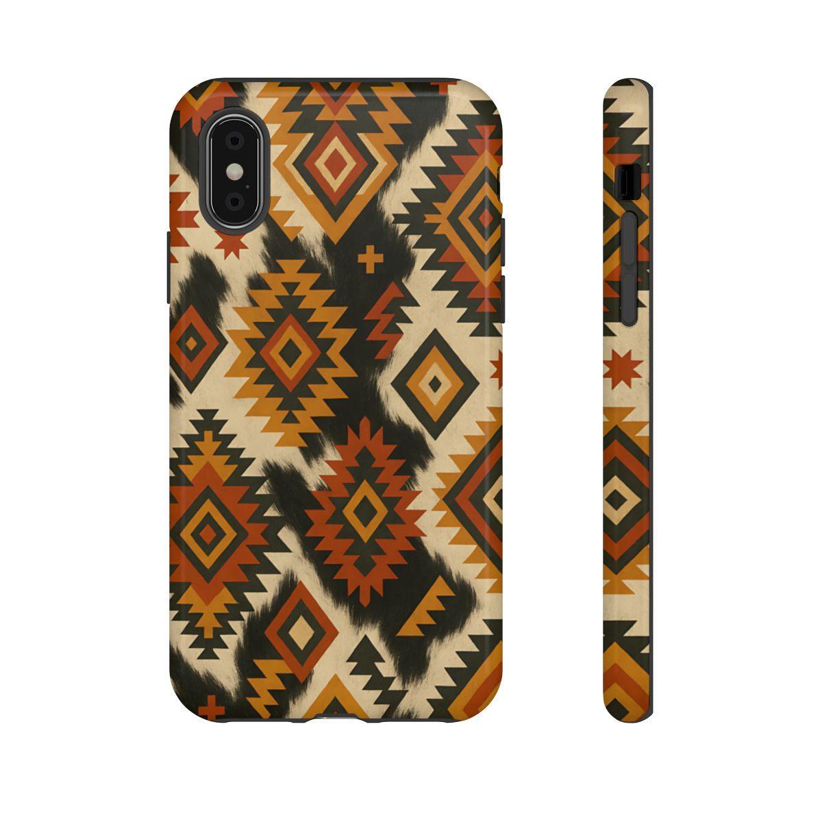 Desert Aztec + Cowhide Tough Case