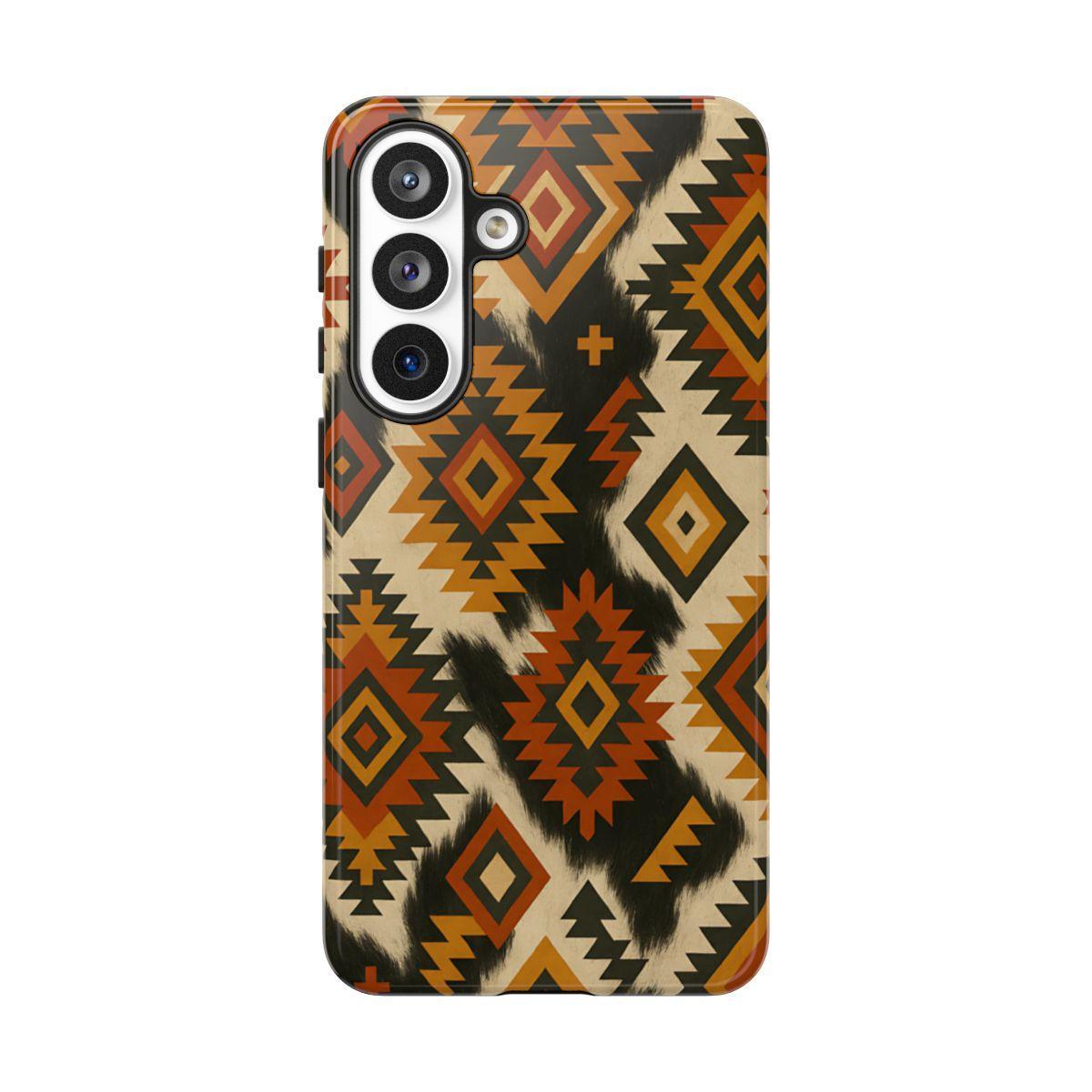Desert Aztec + Cowhide Tough Case