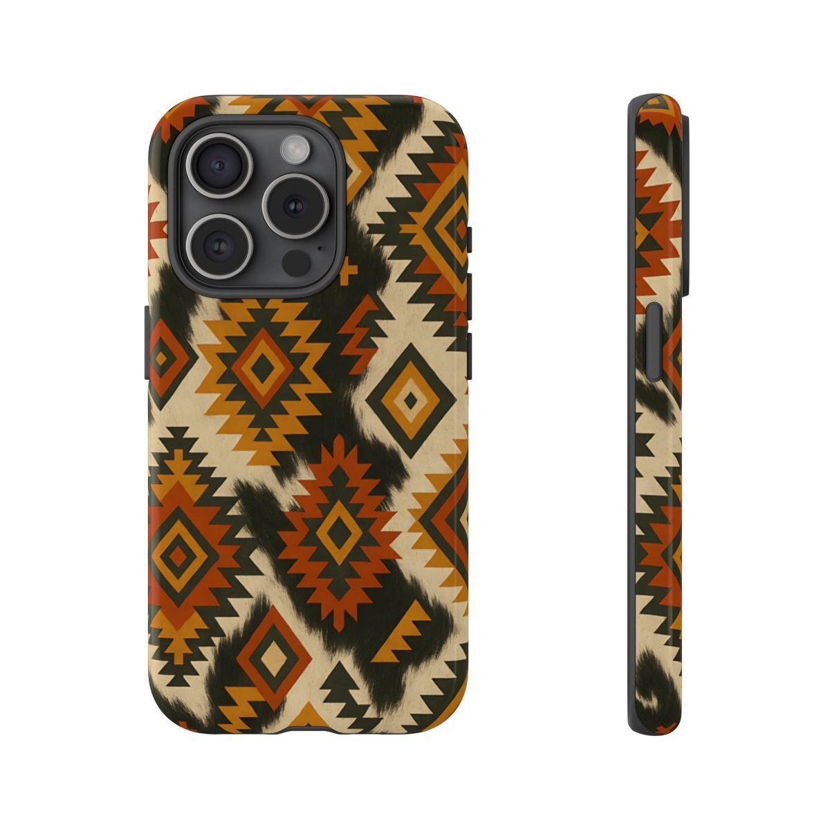 Desert Aztec + Cowhide Tough Case