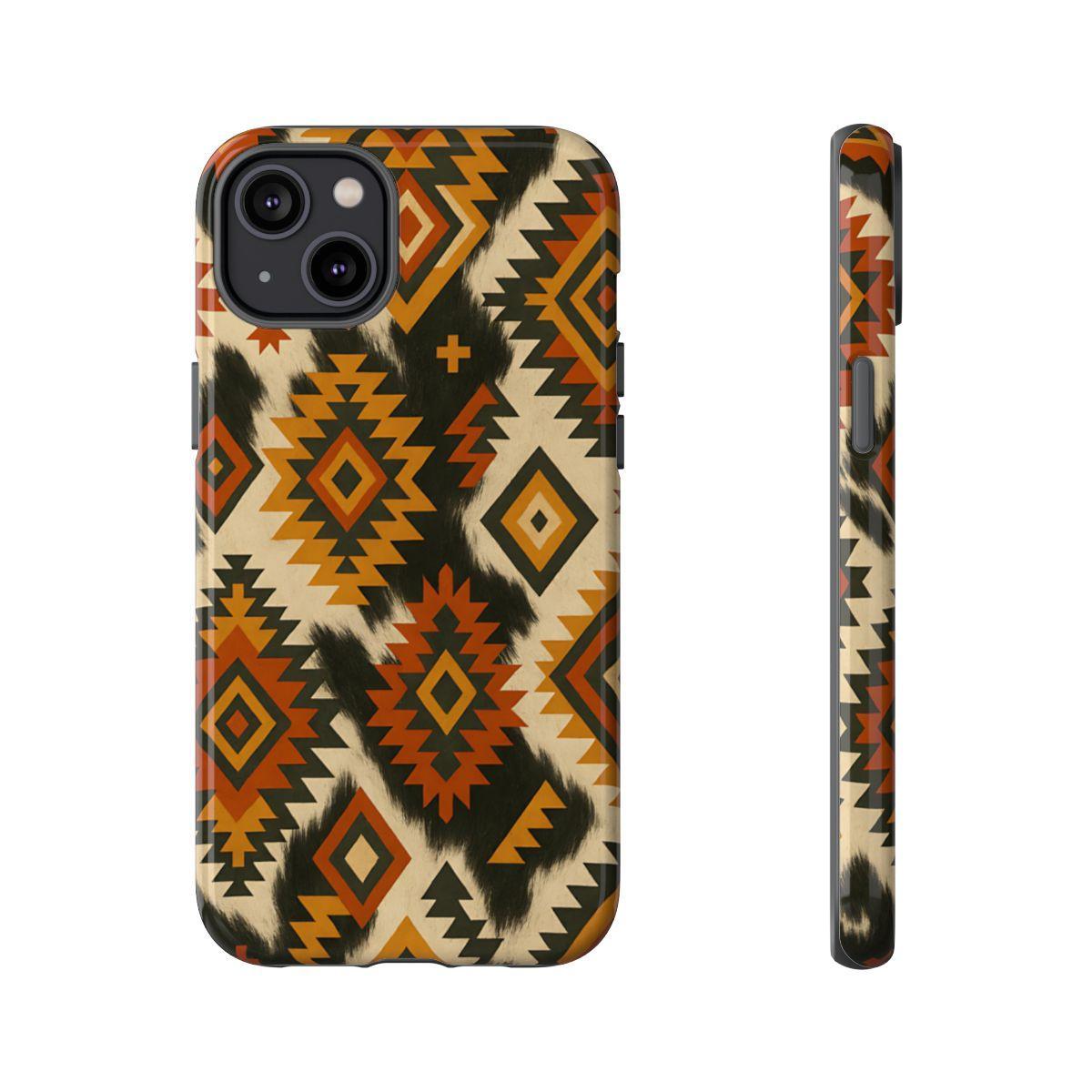 Desert Aztec + Cowhide Tough Case