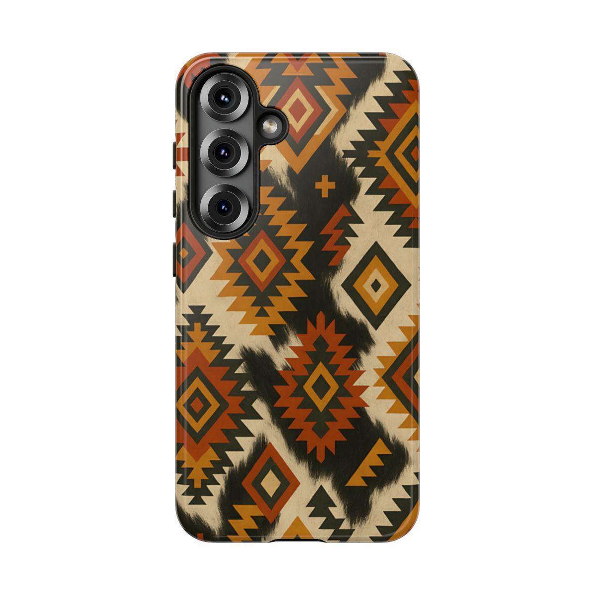 Desert Aztec + Cowhide Tough Case