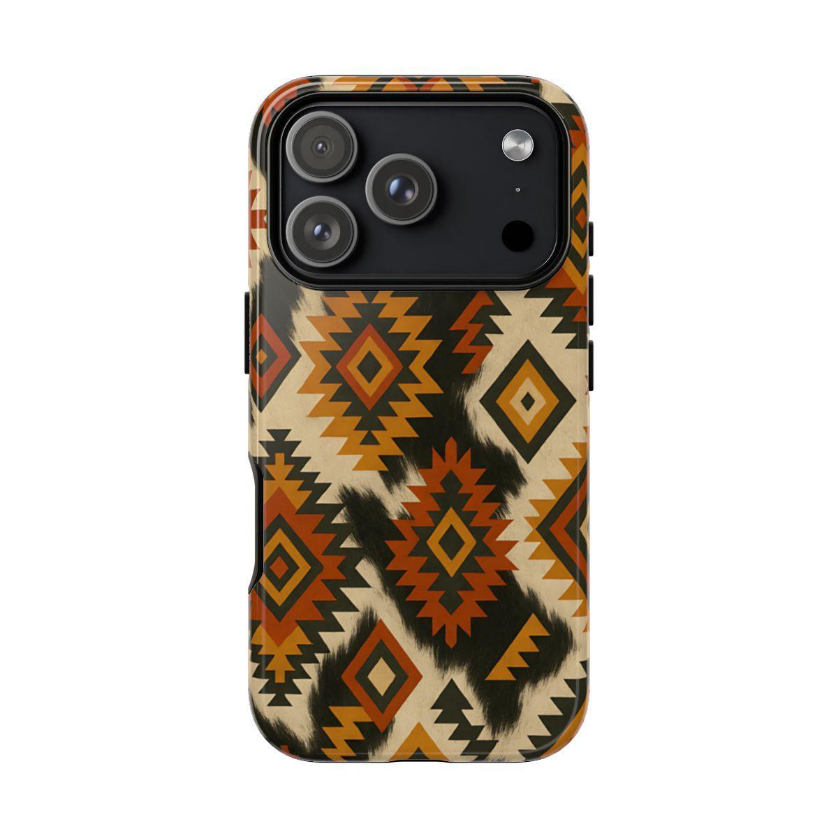 Desert Aztec + Cowhide Tough Case